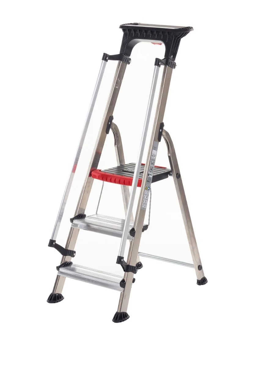 Double Decker Aluminium Stepladder with Tool Tray - Image 2