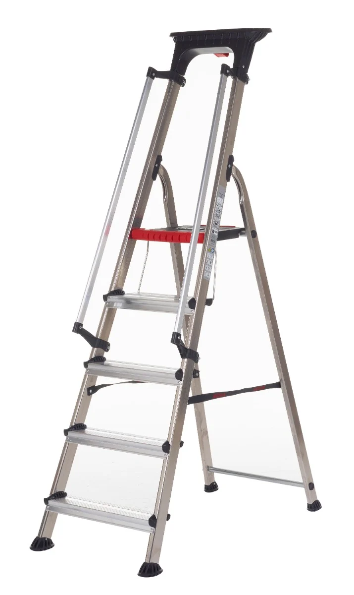 Double Decker Aluminium Stepladder with Tool Tray - Image 3